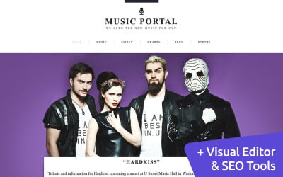 Music Portal Moto CMS 3 Template