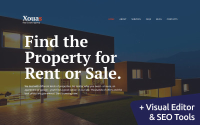 Responsive Xouas - Real Estate Responsive Moto Cms 3 #59539