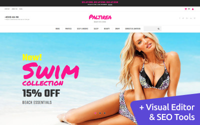 Responsivt Beachwear Store MotoCMS Ecommerce Template MotoCMS Ecommerce-mall #59525
