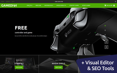 Responsivt Game Store MotoCMS Ecommerce-mall #59526
