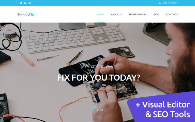 TechnoFix - Számítógépjavító Moto CMS 3 sablon