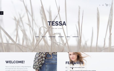 Tessa - OpenCart шаблон для магазина моды и одежды