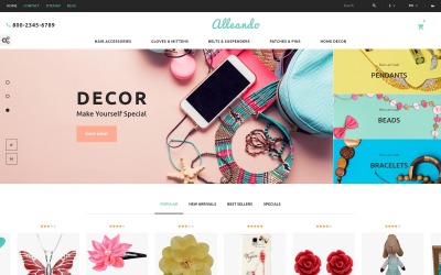 "Alleando - Decor Accessories Responsive" - адаптивний PrestaShop шаблон №60017