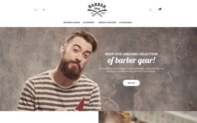 BarberShop - адаптивная тема Magento для парикмахерского оборудования
