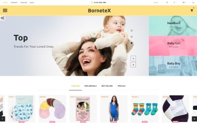 BorneteX - Tema de PrestaShop para tienda de maternidad