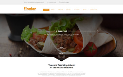 Firmino - Plantilla multipágina para sitio web de restaurante mexicano