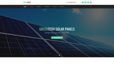 "Green Tech Website Template" Responsive Website template №60074