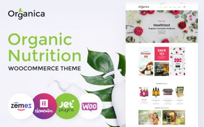Organica - téma biopotravin, kosmetiky a bioaktivní výživy WooCommerce