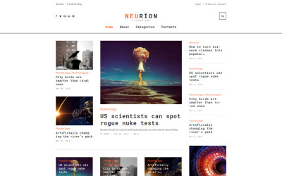 Plantilla web para sitio web de Neurion