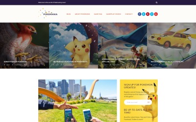 Pokemania - Game Portal Pokemon WordPress Theme Tema WordPress №60087