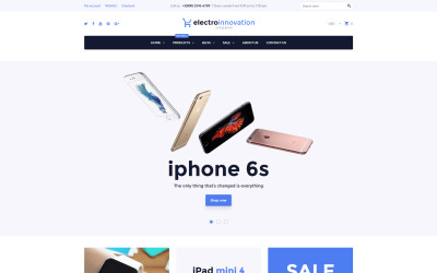 Responsivt Electro Innovation Shopify-tema #60039