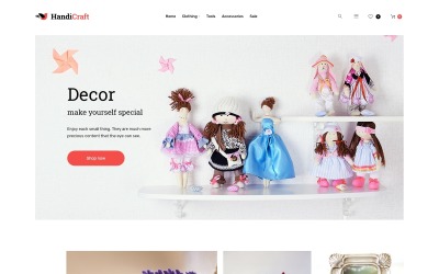 Responsivt HandiCraft - Handmade Goods Shop Responsive Magento Theme Magento-tema #60070