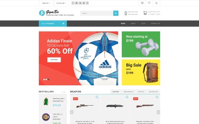 Reszponzív GymBo OpenCart sablon 60024