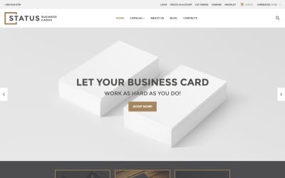 Status Business Cards Modello VirtueMart