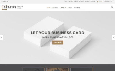 Статус візитних карток VirtueMart шаблон