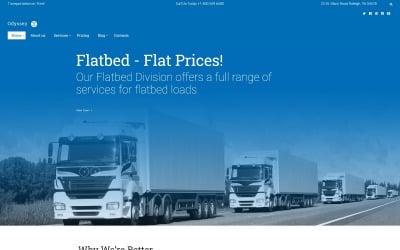 Odyssey - Tema de WordPress para transporte, camiones y logística