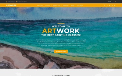 Responsives WordPress Theme für Kunstschule #60115