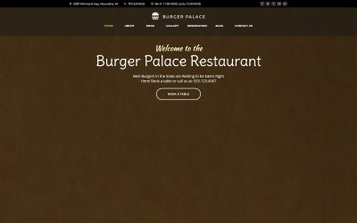 Reszponzív Burger Palace - Fast Food Restaurant WordPress sablon 60109