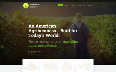 Tema WordPress #60117 "Farmland - Agriculture & Farming"