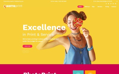 WordPress Theme namens "PhotoPrint - Print Shop Responsive" #60122