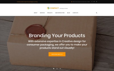 "Compact - Packaging Company" Responsive WordPress thema №61166