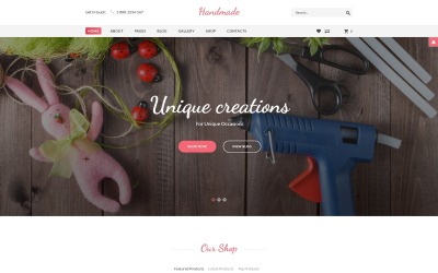 Hecho a mano - Creative Shop Virtuemart & Joomla Template