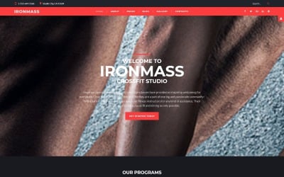 IronMass - Plantilla Joomla de fitness
