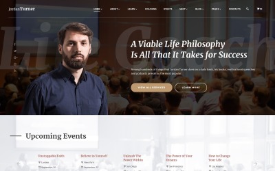 Jordan Turner - Plantilla para sitio web de Life Coach