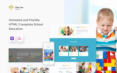 Kids Tree - Edukacja przedszkolna Szablon strony internetowej HTML Bootstrap5