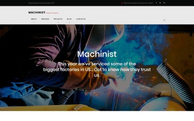 "Machinist - Professional Industrial" Responsive WordPress thema №61167