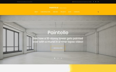 Paintelle - тема WordPress для живописи компании