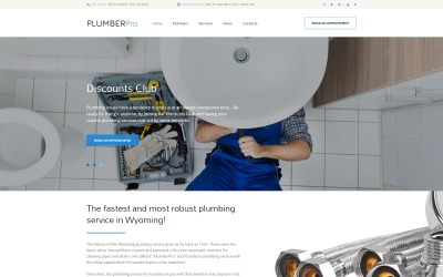 "PlumberPro" - адаптивний Шаблон сайту №61175