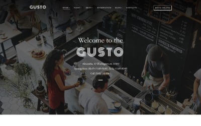 Responsivt Gusto - Cafe & Restaurant WordPress-tema #61150