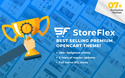StoreFlex - адаптивный многоцелевой шаблон + шаблон RTL OpenCart