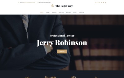 "The Legal Way - Lawyer & Attorney" 响应式WordPress模板 #61148