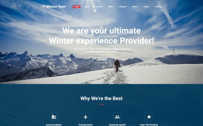 Tour de inverno - modelo de site de agência de viagens e turismo