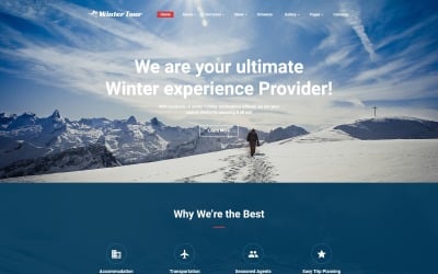 Winter Tour - Modèle de site Web d&amp;#39;agence de voyages et de voyages
