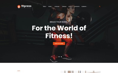 WordPress Theme namens "Fitpress - Fitness und Fitnessstudio" #61153