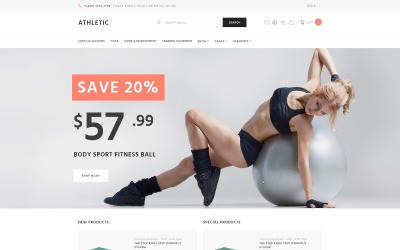 Athletic - Sports Store WooCommerce Teması