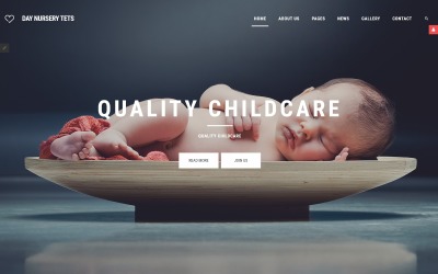 Centro de creche diurna - modelo Joomla responsivo para cuidados infantis e babás