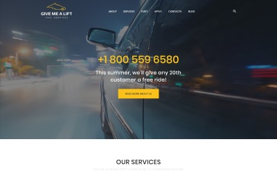 Give Me A Lift - тема WordPress для транспорта и такси №61265
