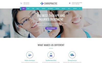 Хиропрактика - шаблон веб-сайта альтернативной медицины