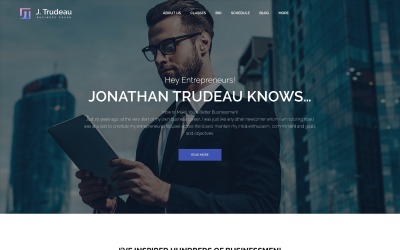 "J.Trudeau - Business Coach" Responsive WordPress thema №61238