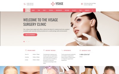 Responsywny szablon strony www Visage - Plastic Surgery Clinic #61232