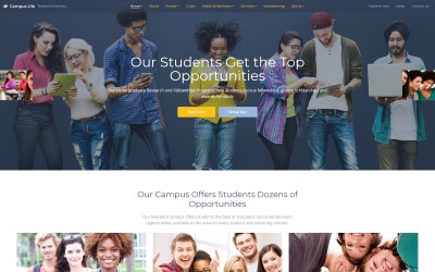 Responzivní Šablona webových stránek "Campus Life - National University Multipage" #61281