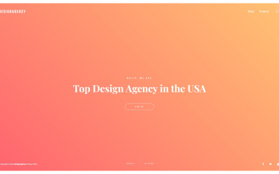 Responzivní vícestránková webová šablona Design Agency