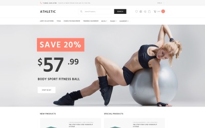 Reszponzív Athletic - Sports Store WooCommerce sablon 61271