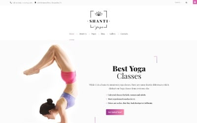 Shanti - Modello Joomla reattivo per lezioni di yoga