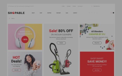 Shopable - Tema WooCommerce sensible a la tienda multiconceptiva