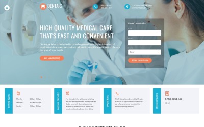 Template Siti Web Responsive #61219 "Centro dentale"